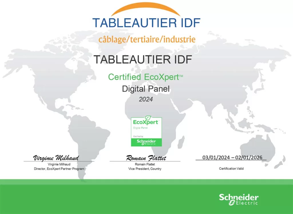 Certification EcoXpert Schneider Electric